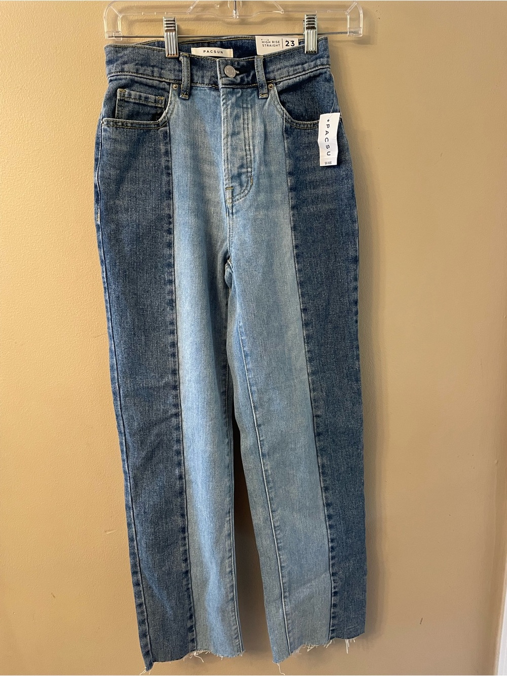 PacSun Women’s  Two-Tone Blue Straight Jeans-NWT!